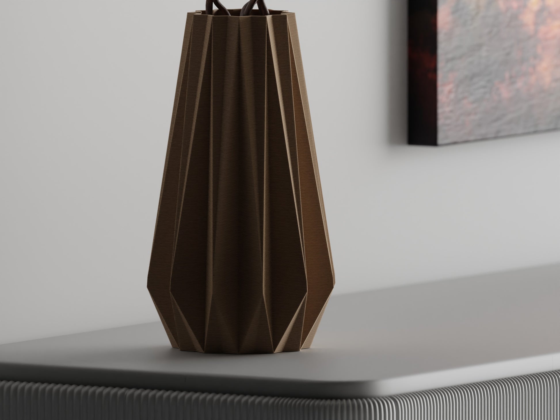 Big Ribs Triangle Vase – byVORM