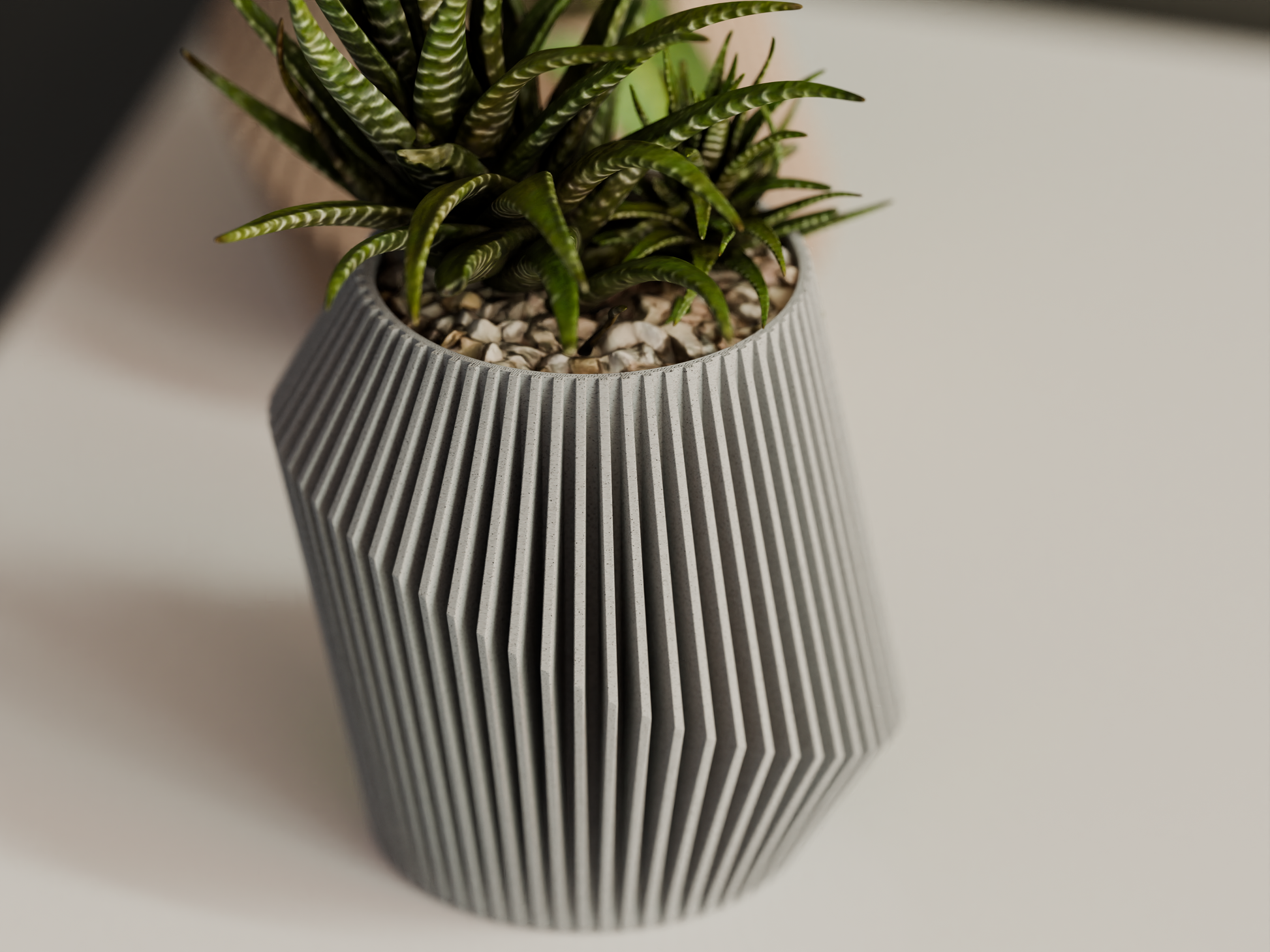 Modern Ribbed Vase – byVORM