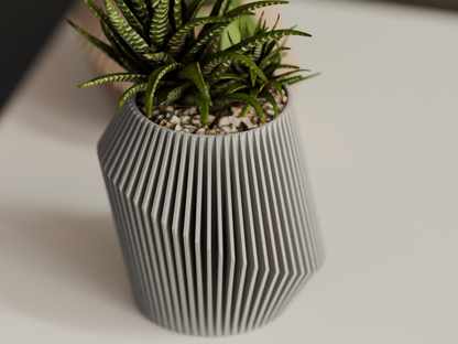 Modern Ribbed Vase – byVORM