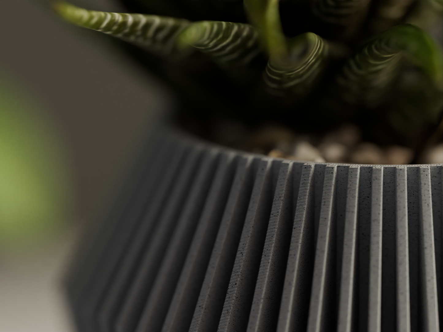 Modern Ribbed Vase – byVORM